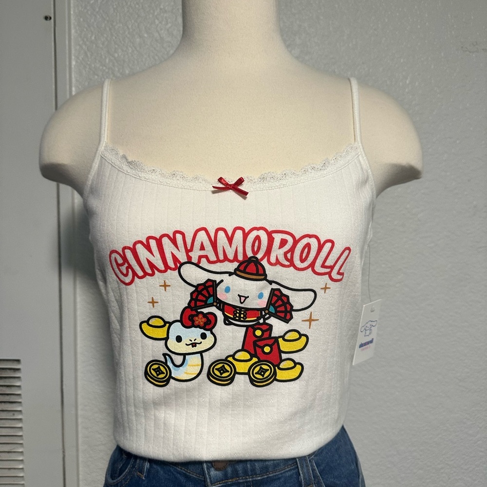 Forever 21 White Cinnamoroll Tank Top